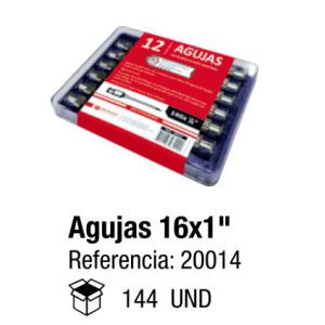 Agujas Reutilizables 16x1"