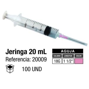 Jeringa Desechable 20 ml